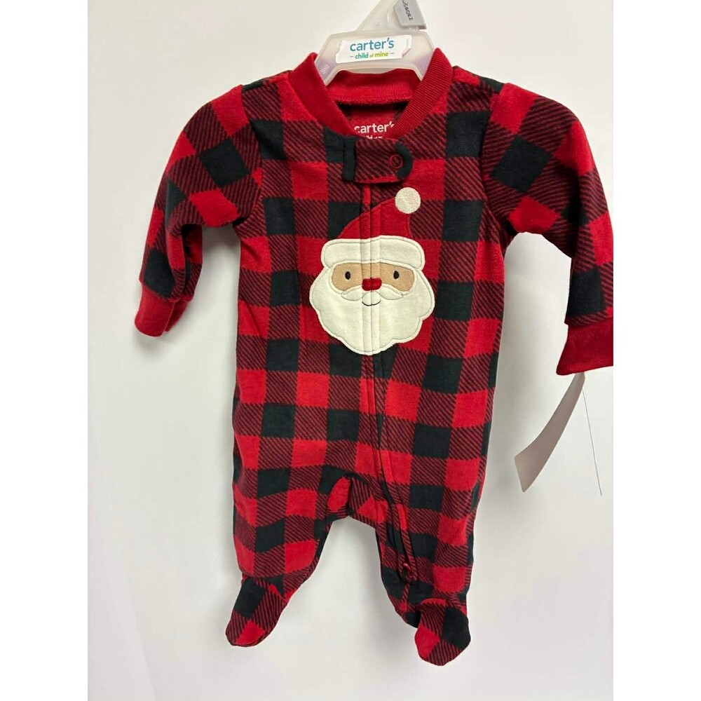 Carters Unisex‎ Infant Baby Christmas Santa Footed Pajamas Sleep n Play Newborn